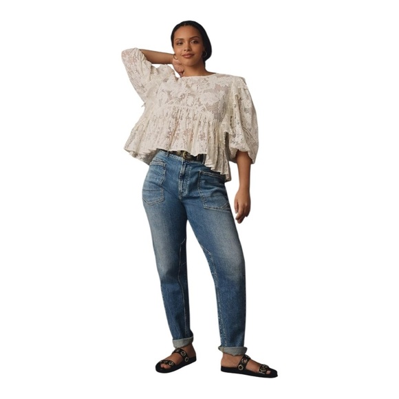 Anthropologie | Pilcro | The Wanderer Mid-Rise Relaxed Jeans - Size 32 - Picture 1 of 11